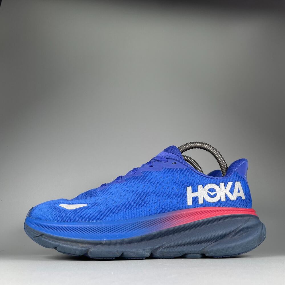 Hoka One One Clifton 9 GTX Gore-Tex Women 8 B Blue Running Shoe Athletic Sneaker